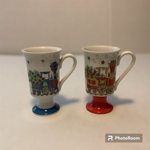VNTG Japan Set Of 2 Chattanooga Choo-Choo Royal Arnart Mid Century Mugs 5th Ave